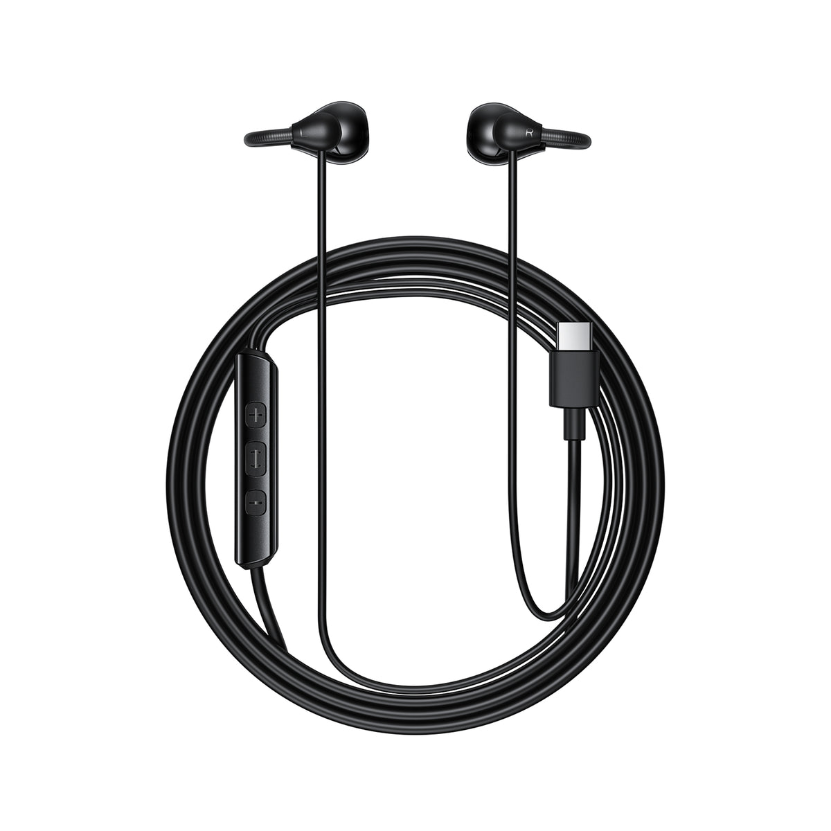 L16 USB-C clip-on wired earphones with mic