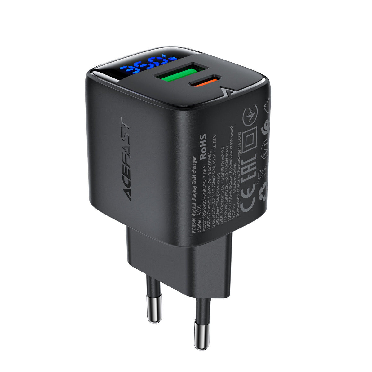 A116 PD35W GaN charger with digital display