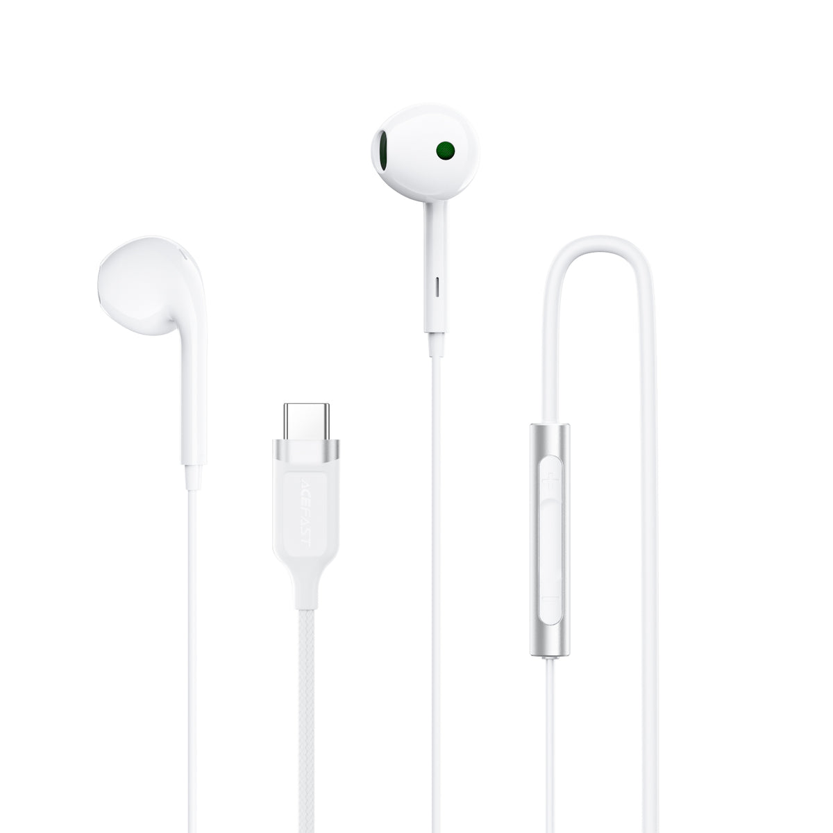 L7 USB-C semi-in-ear wired earphones with mic