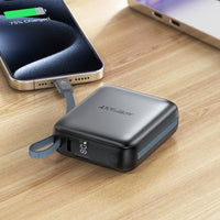 M23-10000 22.5W Power bank built-in dual Cables