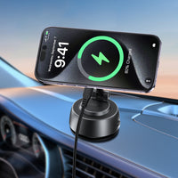 E53 wireless charging car holder with electric suction cup for dashboard