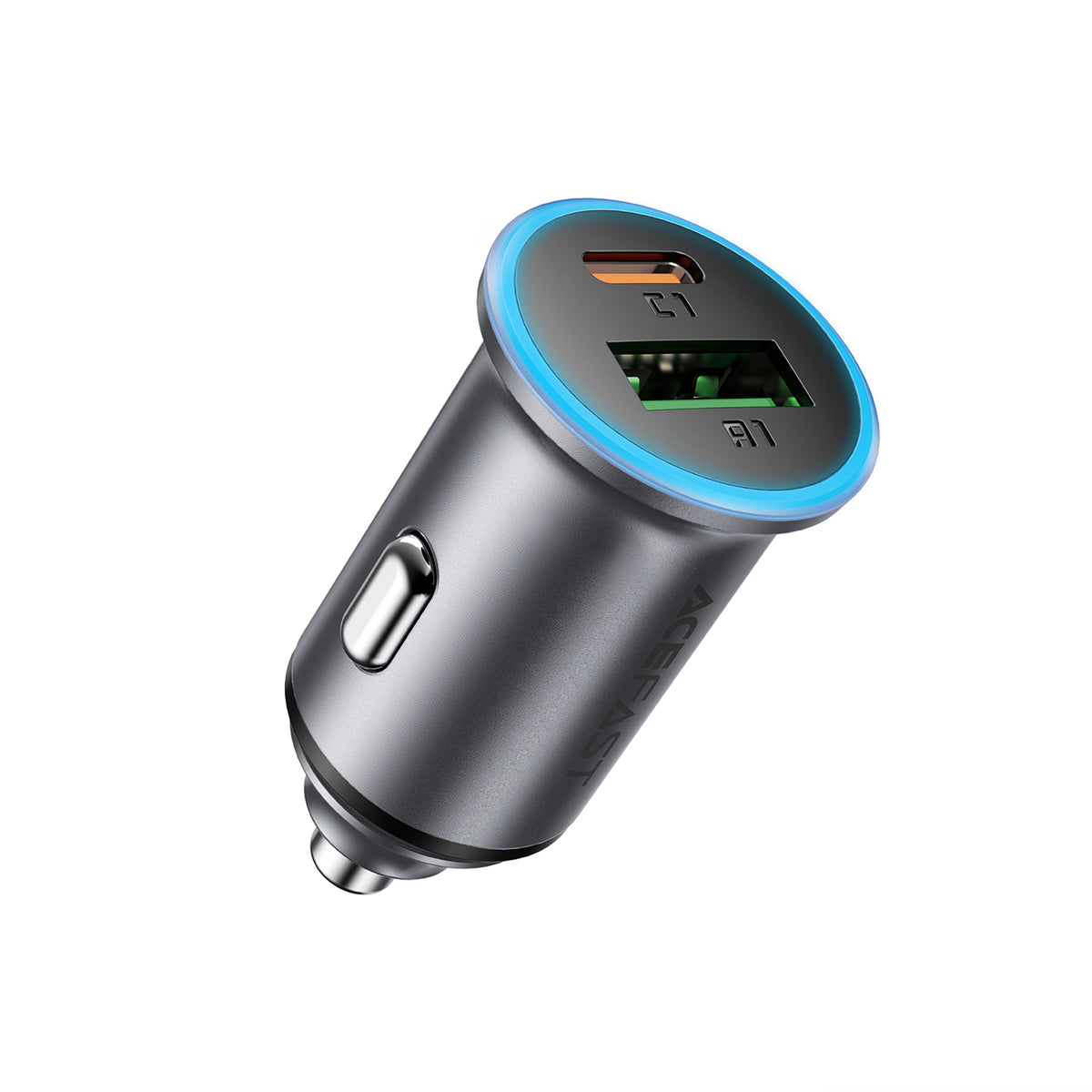 B15 65W (USB-A+USB-C) dual port metal car charger