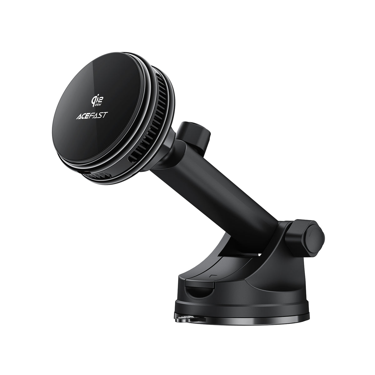 D67 QI2 25W cooling wireless charging car holder with suction cup