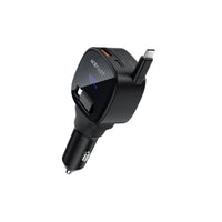 B17 95W car charger with telescopic cable