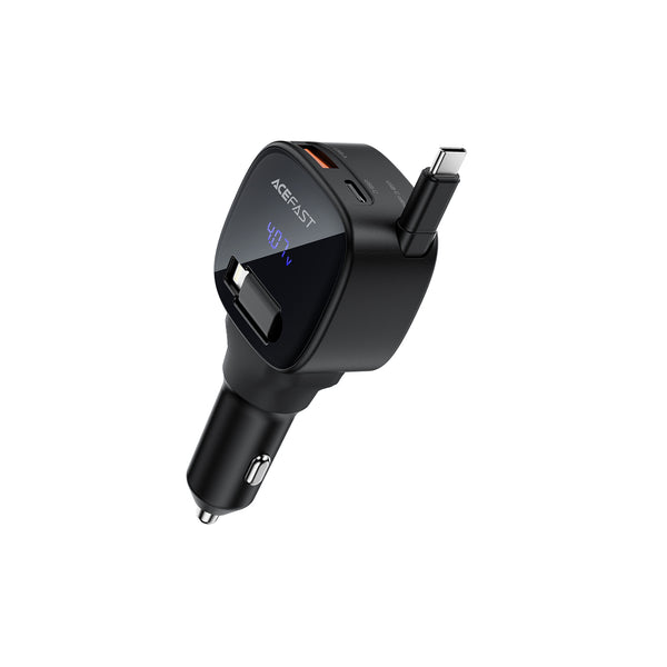 B17 95W car charger with telescopic cable