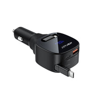 B17 95W car charger with telescopic cable