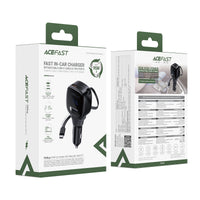 B17 95W car charger with telescopic cable