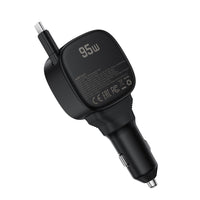 B17 95W car charger with telescopic cable