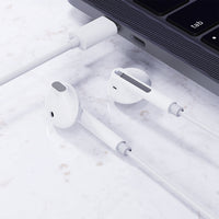 L13 USB-C semi-in-ear wired earphones with mic