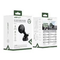 D67 QI2 25W cooling wireless charging car holder with suction cup