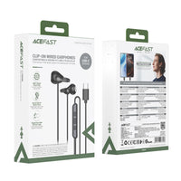 L16 USB-C clip-on wired earphones with mic